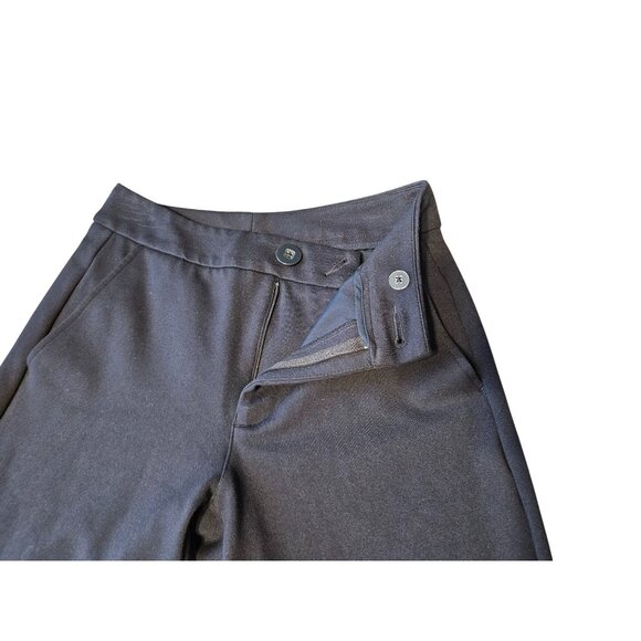 Cabi Womens Blue Crop Flare Button Accent Stretch Knit Trousers Pants Size 0 - Picture 5 of 9